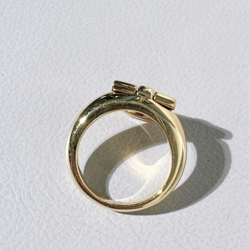 ferragamo菲拉格慕 珠寶,馬蹄扣造型 18 K戒指,52碼-5