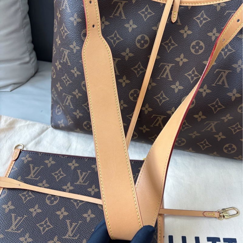 【近新閒置品】Louis Vuitton 路易威登 LV 老花中號Carryall 芯片款-5