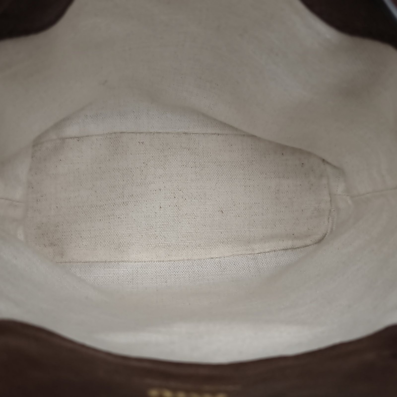 MIUMIU 咖啡色羊皮Nappa迷你抽繩水桶包-4