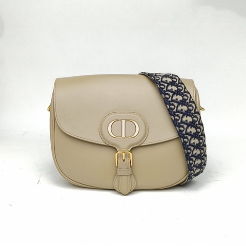 DIOR DiorBobby大號27米白色牛皮金扣2020