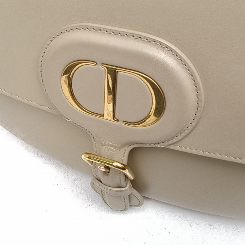DIOR DiorBobby大號27米白色牛皮金扣2020-3