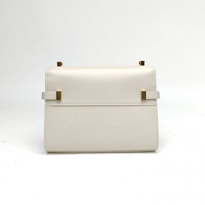 SAINT LAURENT MANHATTAN曼哈頓BOXmini19白色牛皮金扣-2