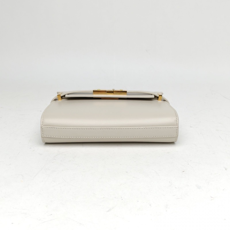 SAINT LAURENT MANHATTAN曼哈頓BOXmini19白色牛皮金扣-3