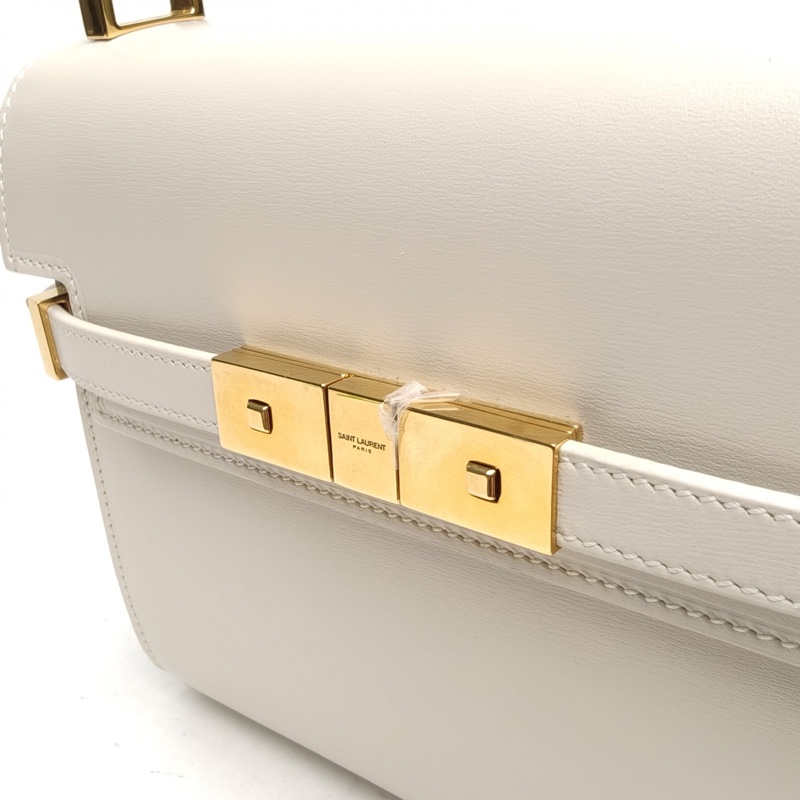 SAINT LAURENT MANHATTAN曼哈頓BOXmini19白色牛皮金扣-4