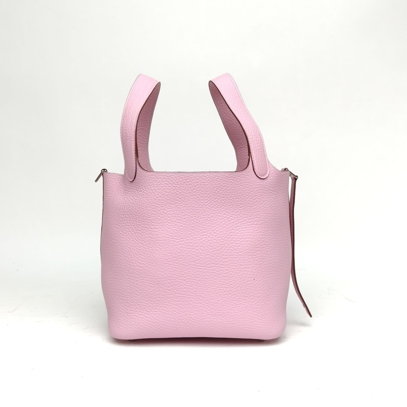 HERMES Picotin18菜籃子X9錦葵紫TC皮B刻銀扣-1