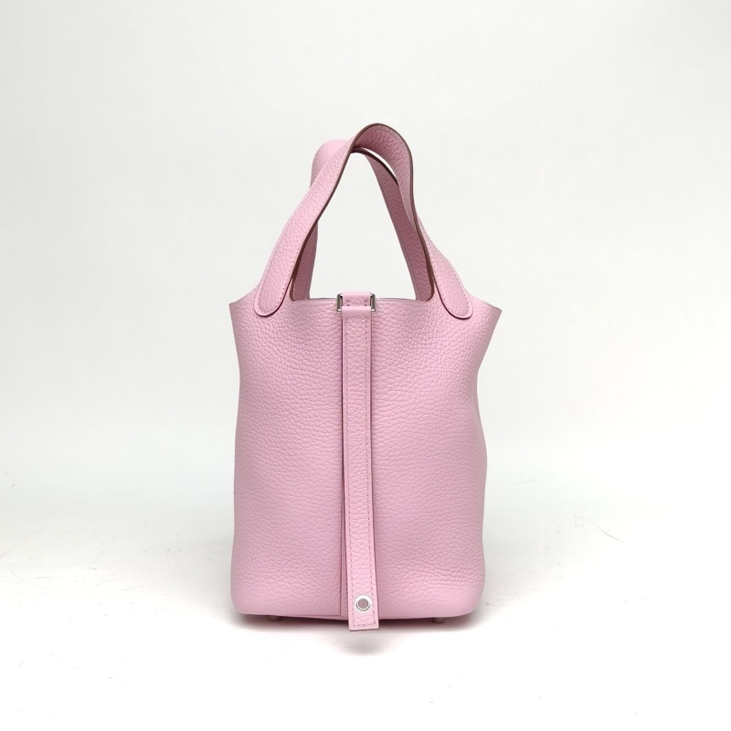 HERMES Picotin18菜籃子X9錦葵紫TC皮B刻銀扣-2