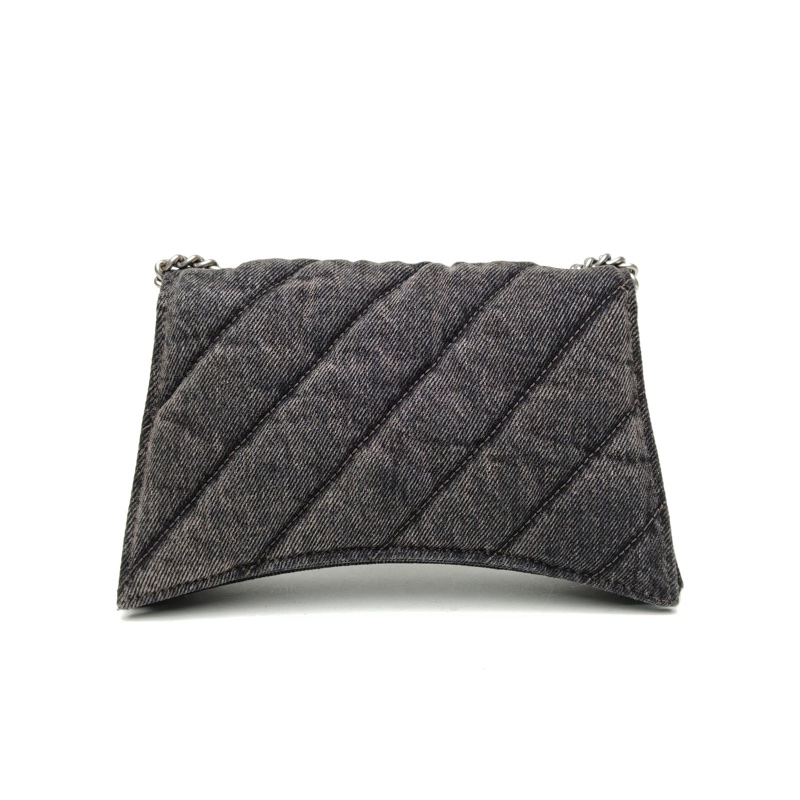 BALENCIAGA 深灰牛仔布crush沙漏包XS碼-2