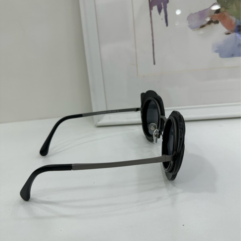 Chanel香奈兒黑色山茶花 墨鏡 墨鏡-2
