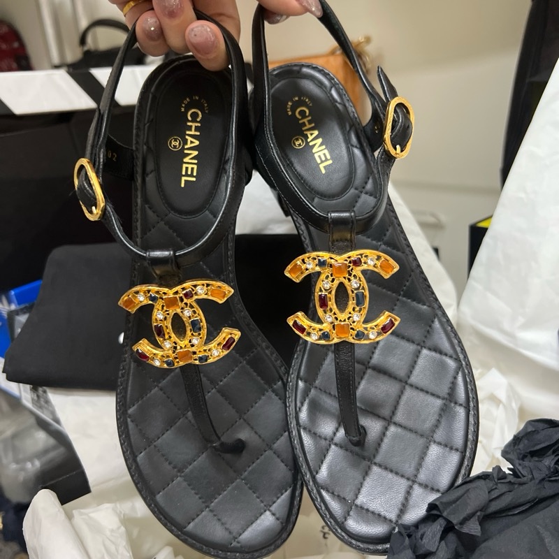 Chanel涼鞋38號-5