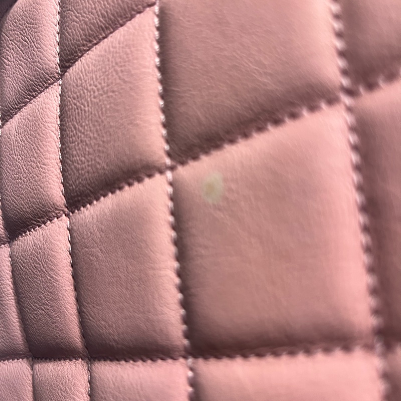 Chanel  經典菱格紋粉紅手提肩背包-19