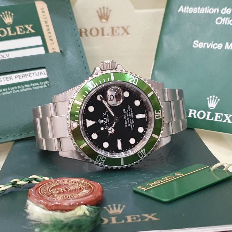 【大眾名錶】ROLEX 勞力士 16610LV Submariner潛航者 初代停產款 鋁圈綠水鬼 大眾名錶B1236-2