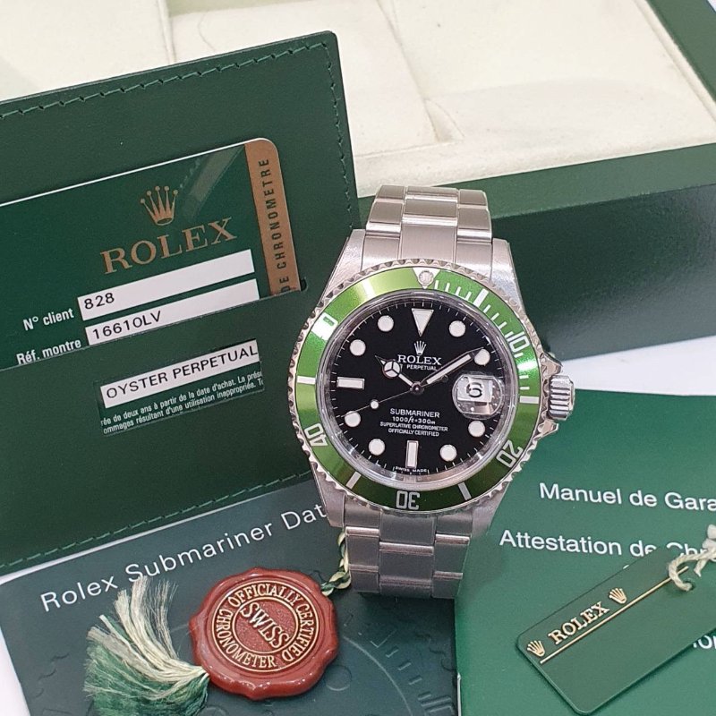 【大眾名錶】ROLEX 勞力士 16610LV Submariner潛航者 初代停產款 鋁圈綠水鬼 大眾名錶B1236-3