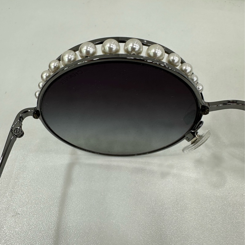 CHANEL香奈兒 珍珠邊太陽眼鏡 墨鏡-4