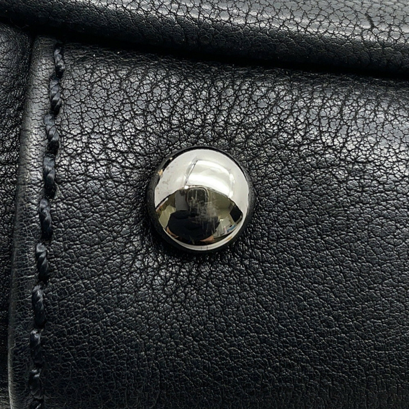 香奈兒鏈條單背包,Coco Mark,大號Coco,皮革,香奈兒手提包,黑色,女士手提包-12