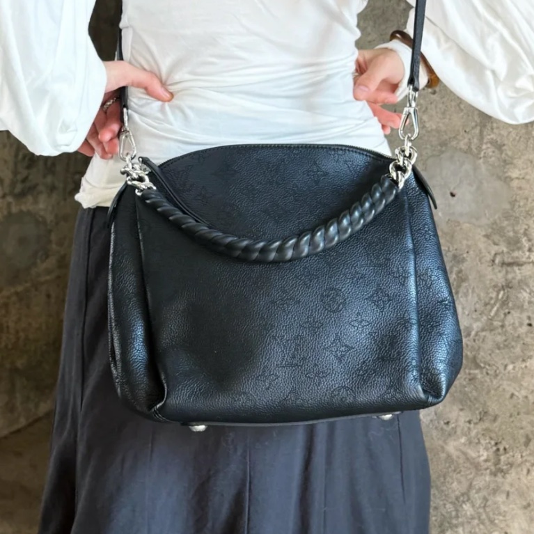 全網最低價😍Lv路易威登黑色老花babylone chain鏤空手提包單肩斜挎包-1