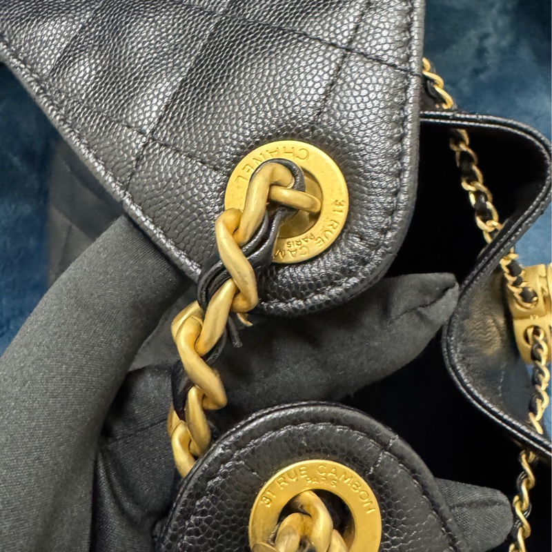 Chanel 25B Small Drawstring Bucket Bag （25B 小號 抽繩水桶包） Chanel 25 Small 黑色荔枝皮金扣-3