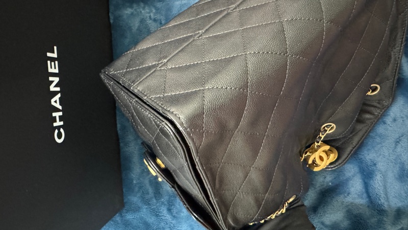 Chanel 25B Small Drawstring Bucket Bag （25B 小號 抽繩水桶包） Chanel 25 Small 黑色荔枝皮金扣-10