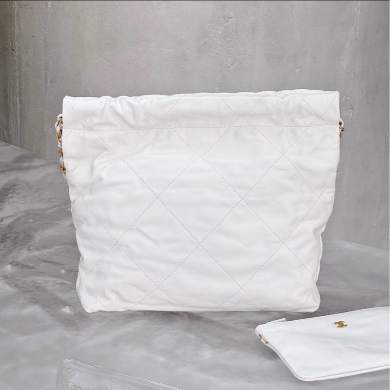 時髦慵懶✨火爆款❤️🔥Chanel香奈兒白金小號22bag垃圾袋單肩手提包-13