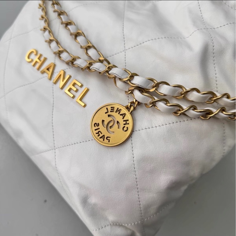 時髦慵懶✨火爆款❤️🔥Chanel香奈兒白金小號22bag垃圾袋單肩手提包-15