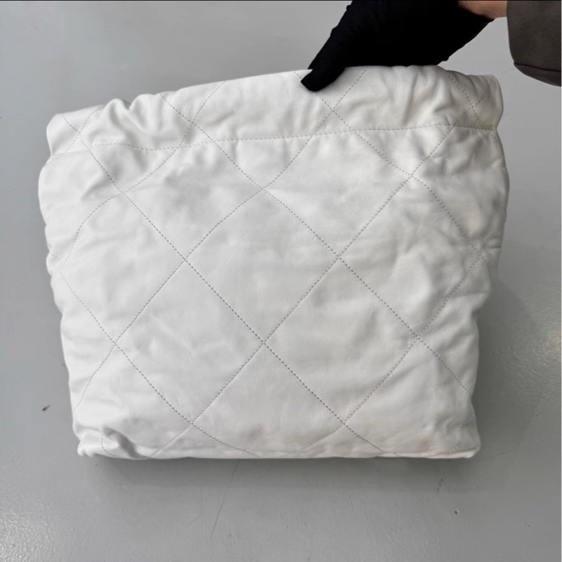 時髦慵懶✨火爆款❤️🔥Chanel香奈兒白金小號22bag垃圾袋單肩手提包-16