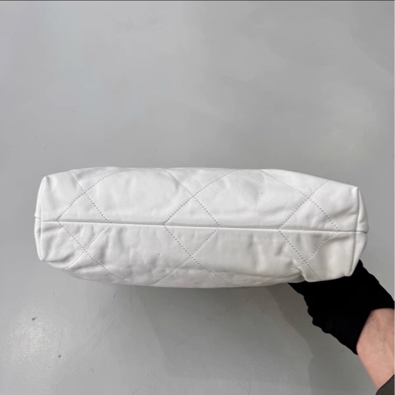 時髦慵懶✨火爆款❤️🔥Chanel香奈兒白金小號22bag垃圾袋單肩手提包-18