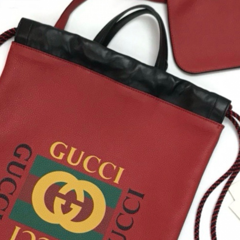 Gucci drawstring backpack ( Red )-3