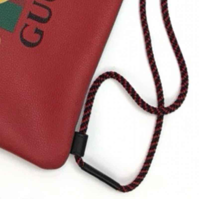 Gucci drawstring backpack ( Red )-4
