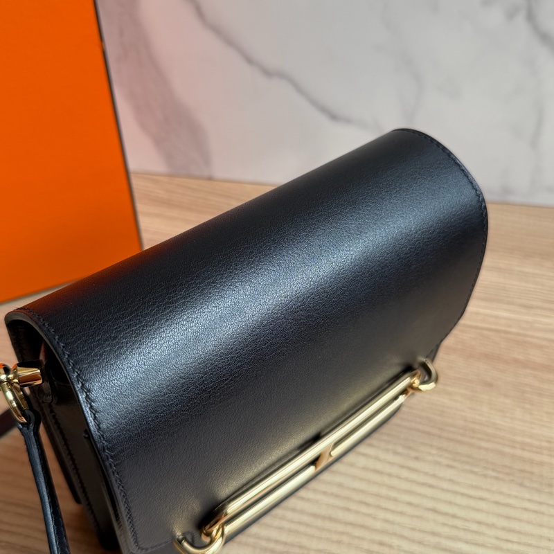 Hermes 黑金 Roulis mini 19豬鼻子包-2
