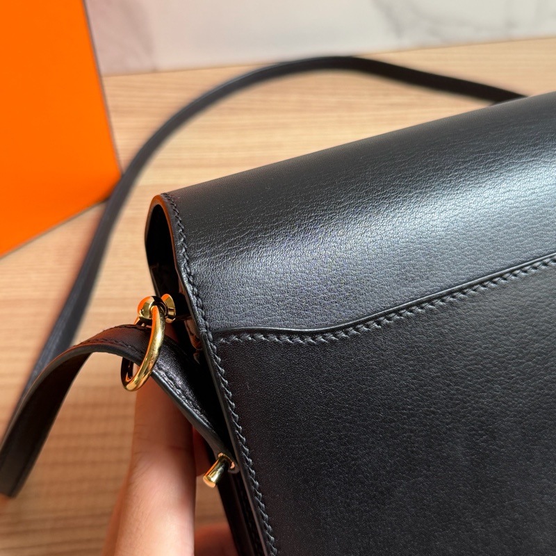 Hermes 黑金 Roulis mini 19豬鼻子包-13
