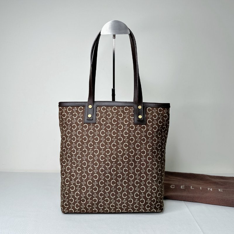 CELINE 滿版logo單寧布手提肩背包-1