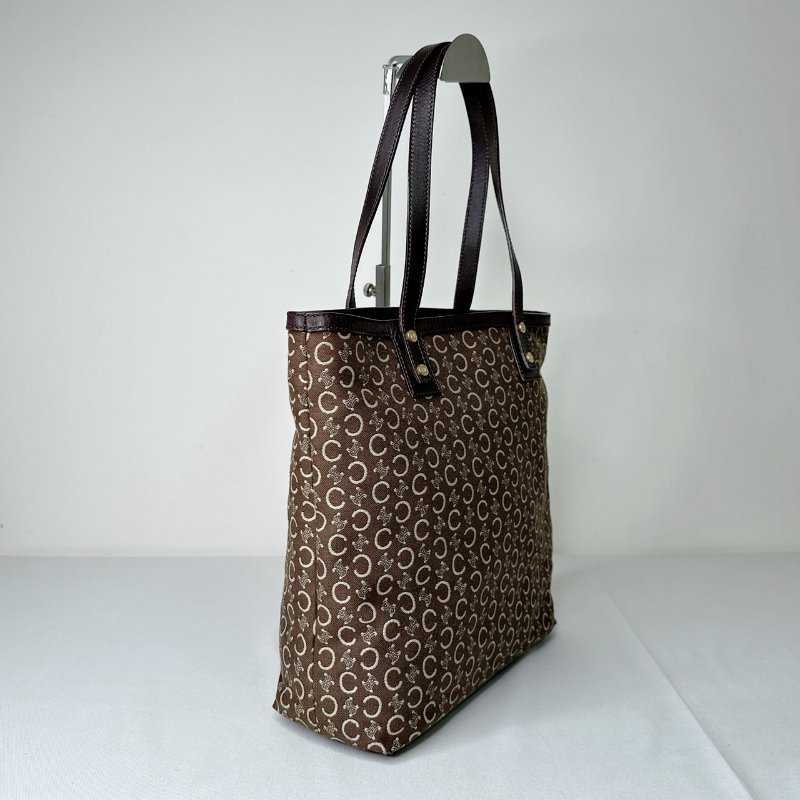 CELINE 滿版logo單寧布手提肩背包-3