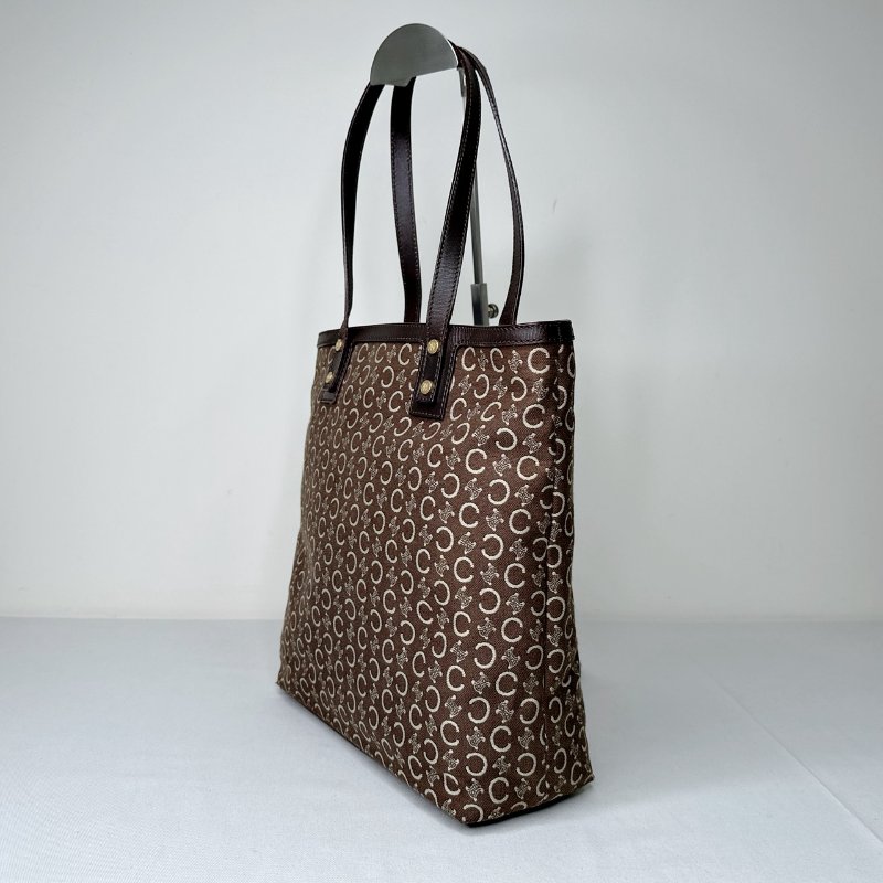 CELINE 滿版logo單寧布手提肩背包-4