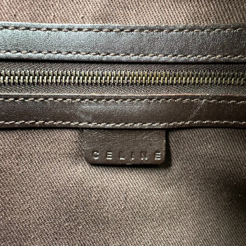 CELINE 滿版logo單寧布手提肩背包-8