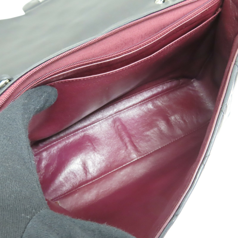 黑色 菱格紋 羊皮 Jumbo 30 鍊帶 肩背包 銀釦 無卡 (染色)【CHANEL 香奈兒】 A58600-2