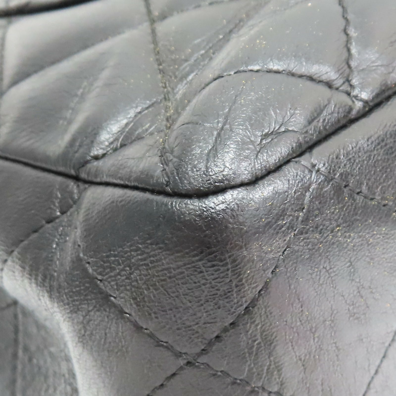 黑色 菱格紋 羊皮 Jumbo 30 鍊帶 肩背包 銀釦 無卡 (染色)【CHANEL 香奈兒】 A58600-8