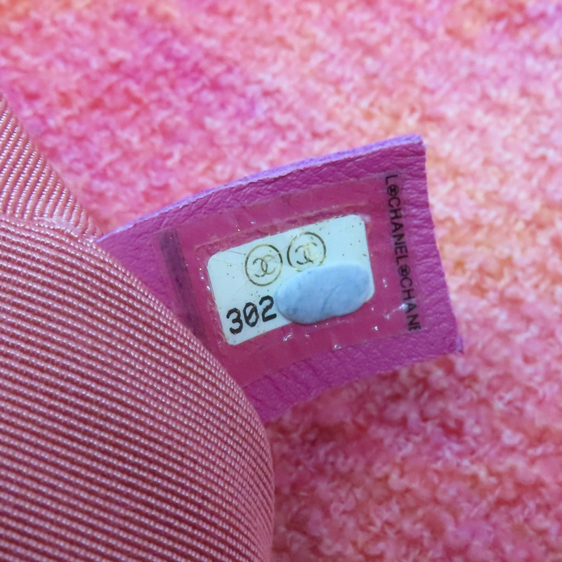 桃粉色 毛呢 CHANEL 19 26cm 肩背包 金釦【CHANEL 香奈兒】 AS1160-8
