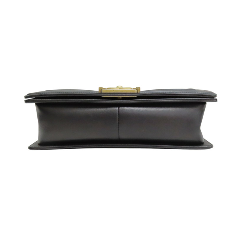 黑色 菱格紋 羊皮 BOY25 鍊帶 肩背包 金釦 (無卡)【CHANEL 香奈兒】 A67086-3