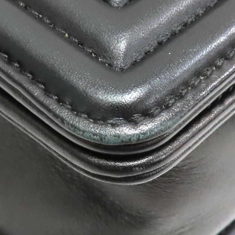 黑色 菱格紋 羊皮 BOY25 鍊帶 肩背包 金釦 (無卡)【CHANEL 香奈兒】 A67086-11