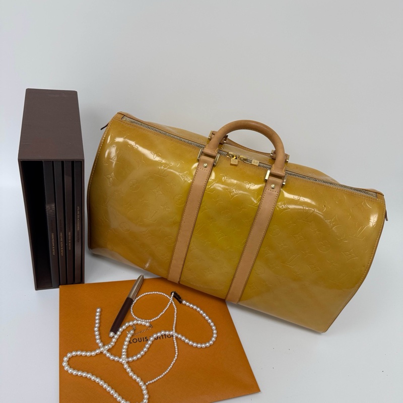 【赫蒂國際精品】 Louis Vuitton 路易威登 Keepall 45 Monogram Vernis 系列中古旅行袋 vintage-1