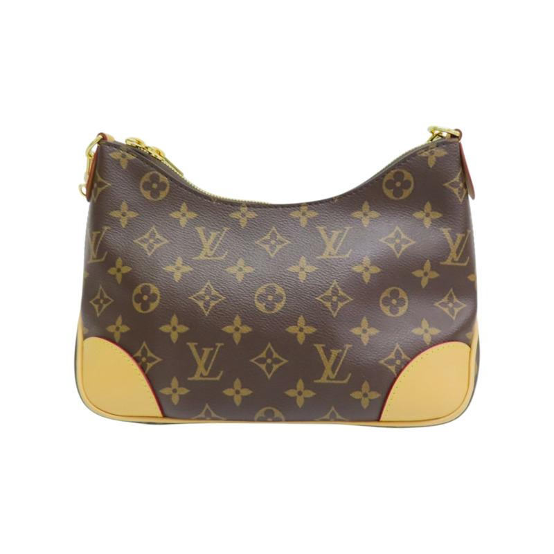 棕色 原花帆布 Boulogne PM 肩背包【LOUIS VUITTON LV 路易威登】 M45832-1