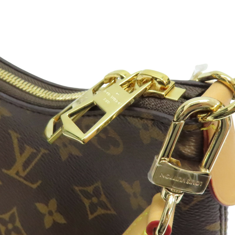 棕色 原花帆布 Boulogne PM 肩背包【LOUIS VUITTON LV 路易威登】 M45832-9