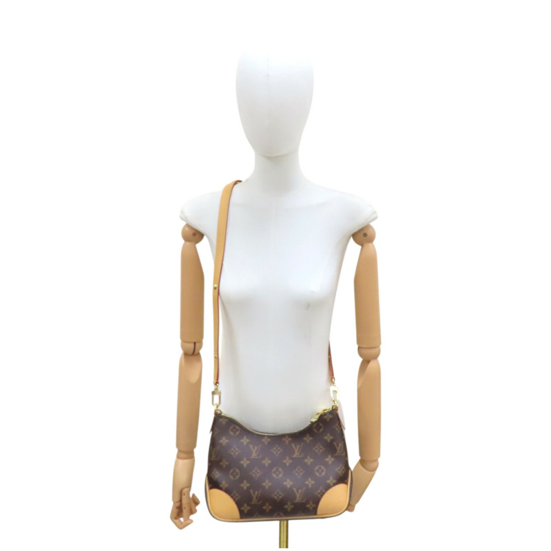 棕色 原花帆布 Boulogne PM 肩背包【LOUIS VUITTON LV 路易威登】 M45832-11