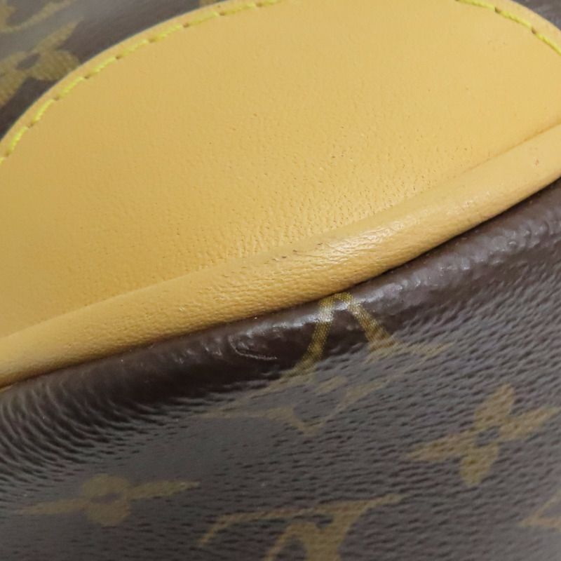 棕色 原花帆布 Boulogne PM 肩背包【LOUIS VUITTON LV 路易威登】 M45832-13