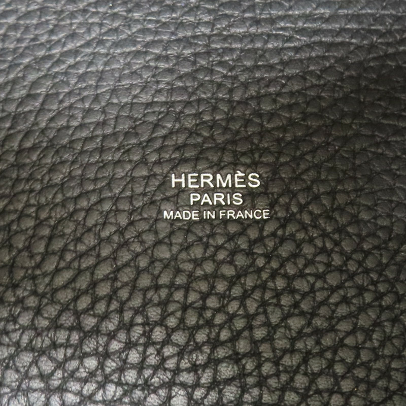 黑色 Clemence牛皮 Picotin Lock 22 手提包 Z刻 銀扣【HERMES 愛馬仕】-5