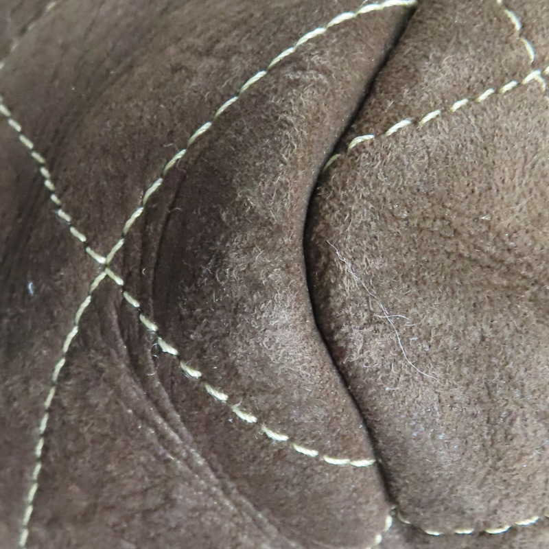 棕色 羊毛 手風琴翻蓋包 肩背包 金釦【CHANEL 香奈兒】-16