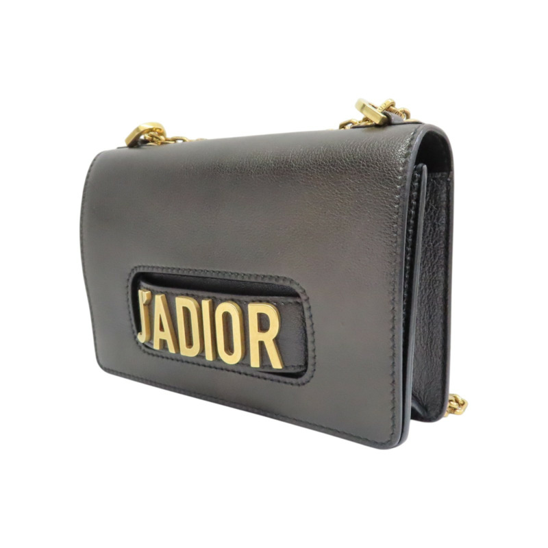 黑色 牛皮 J'Adior 鍊帶 肩背包【Dior 迪奧】 M9000-2