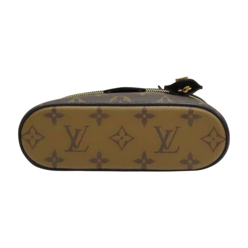 雙棕色 原花 帆布 Vanity Chain Pouch 肩背包【LOUIS VUITTON LV 路易威登】 M47125-3