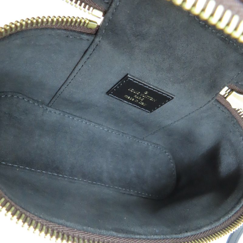 雙棕色 原花 帆布 Vanity Chain Pouch 肩背包【LOUIS VUITTON LV 路易威登】 M47125-4