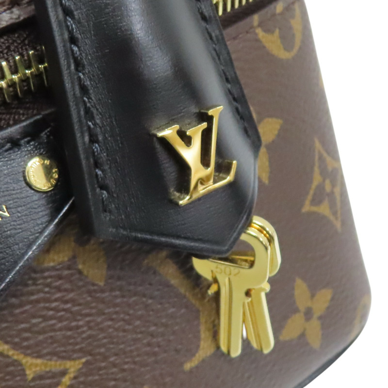 雙棕色 原花 帆布 Vanity Chain Pouch 肩背包【LOUIS VUITTON LV 路易威登】 M47125-7