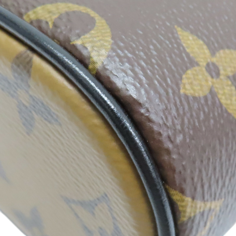 雙棕色 原花 帆布 Vanity Chain Pouch 肩背包【LOUIS VUITTON LV 路易威登】 M47125-11